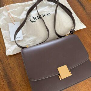 Quince Italian Leather Box Shoulder Bag